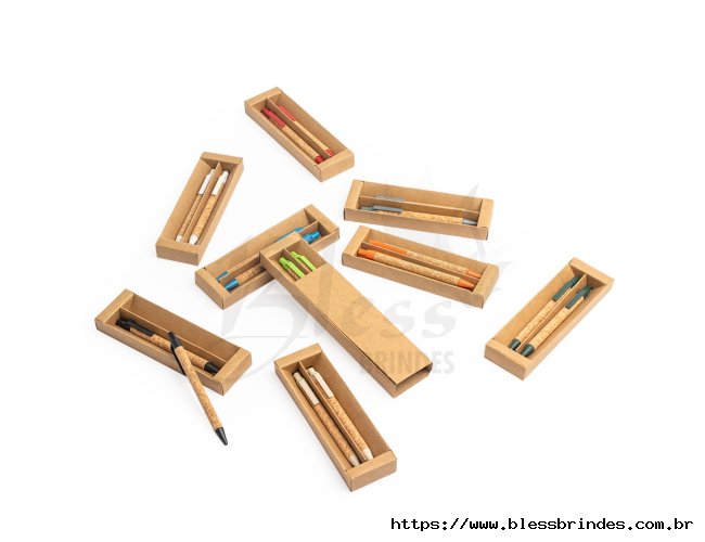 Kit Ecolgico Caneta e Lapiseira Cortia