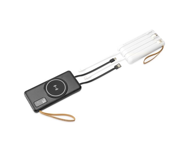 Power Bank 10.000mAh Carregamento via Induo ou Cabo